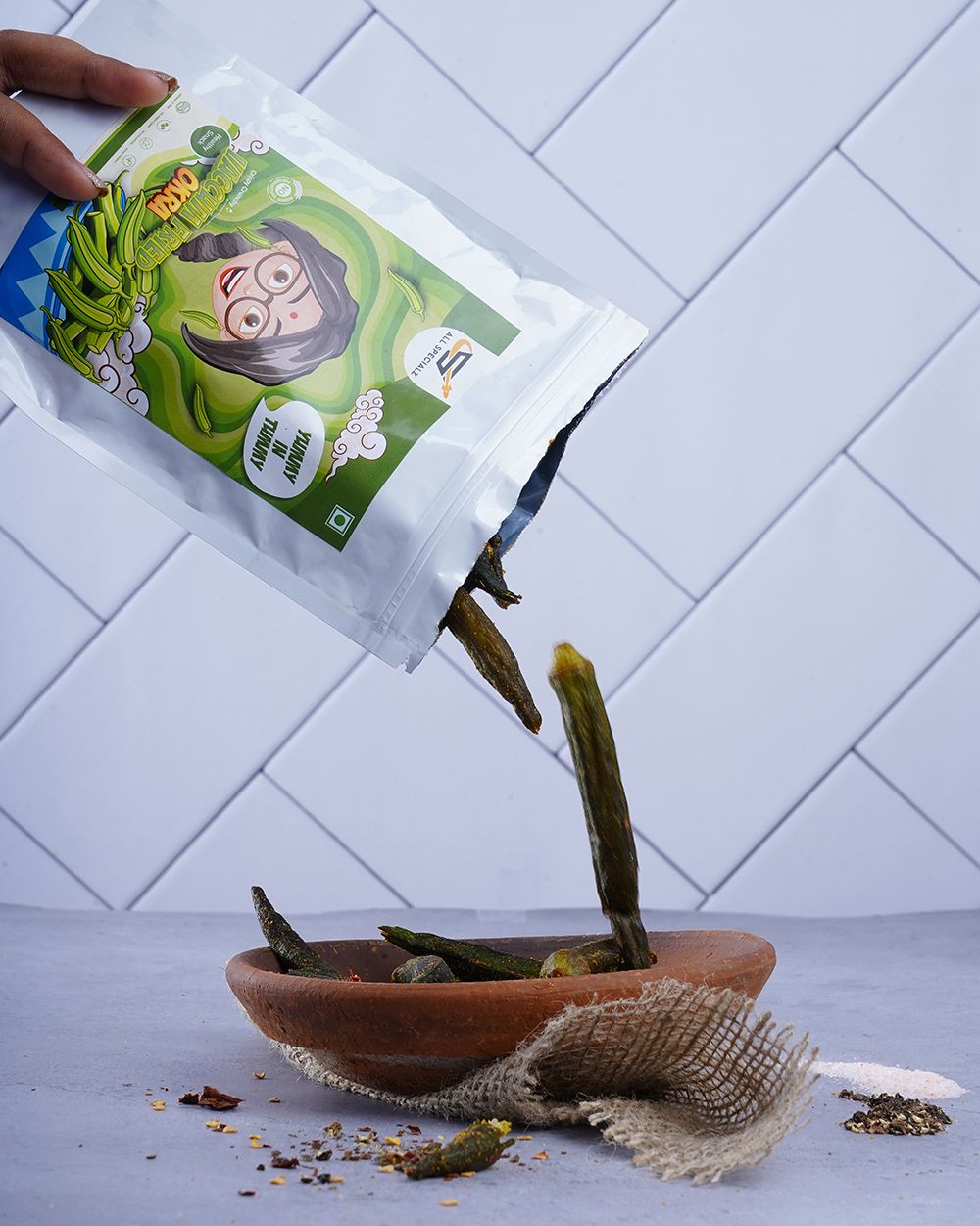Vacuum Fried Okra - 50 gms